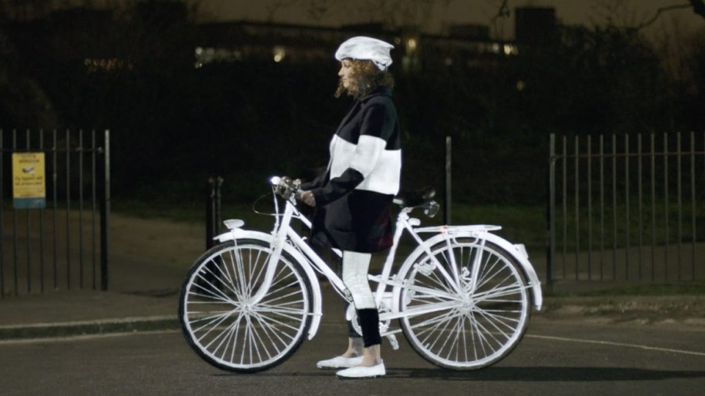 Volvo LifePaint bike girl