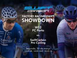 As duas equipas do escalão Continental UCI da SwiftCarbon num duelo virtual