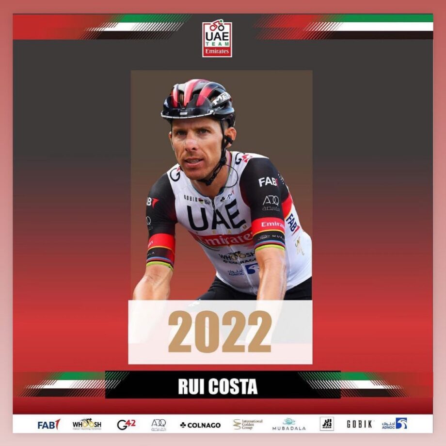 Rui Costa renova com a UAE Emirates até 2022