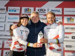 Gaia Tormena e Simon Gegenheimer selam as vitórias gerais da UCI MTB Eliminator World Cup em Winterberg
