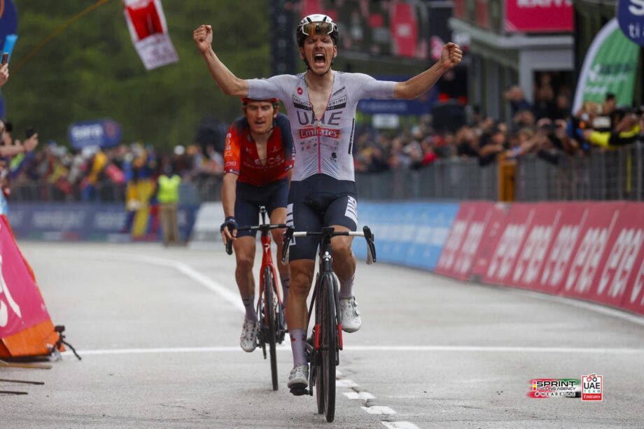 João Almeida demonstra fibra de campeão e ergue os braços na 16.ª etapa do Giro d’Italia